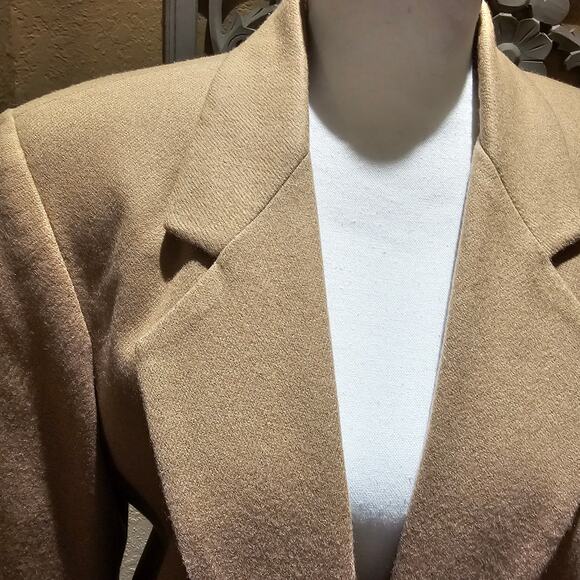 Sag Harbor 12 Wool Oversized Blazer Camel Vintage Quiet Luxury Old Money Chic - Picture 7 of 10